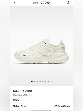 Nike TC 7900 Women's Cream/Off-White Athletic Sneakers size 9.5